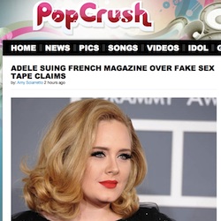 250px x 250px - Adele Suing Magazine Over Alleged Sex Tape | Amy Sciarretto, Writer