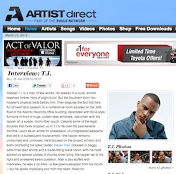 T.I. interview at ArtistDirect
